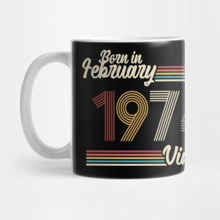 Vintage Born in February 1974 Mug